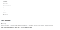 Featured Image for Using the PnP Page Navigator Web Part as Table of Contents Replacement
